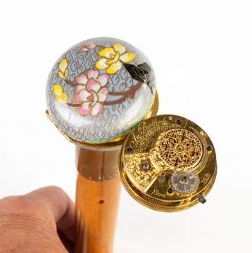 English Walking Stick with Pocket Watch