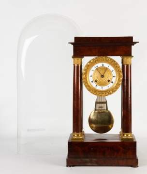 French Empire Portico Clock