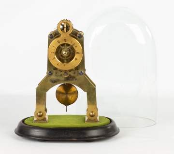 Miniature French Skeleton Clock with Dome