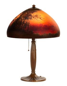 Handel Reverse Painted Table Lamp