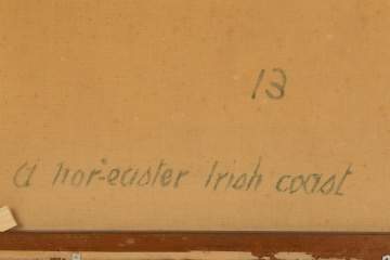John J. Inglis (Irish, 1867 - 1946) "A nor-easter Irish coast" Painting