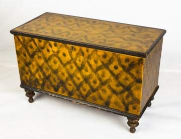 PA Pine Paint Decorated Blanket Box