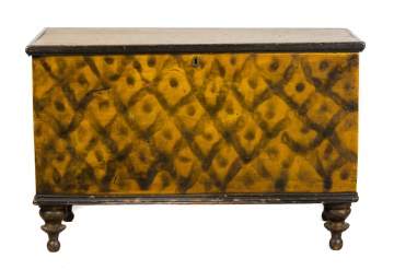 PA Pine Paint Decorated Blanket Box