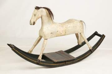 Carved and Painted Rocking Horse