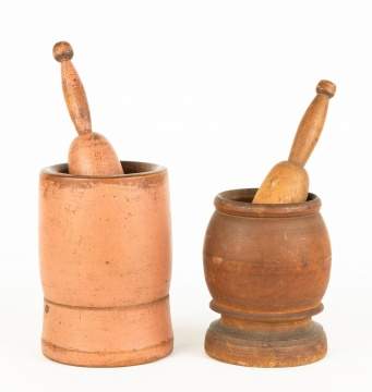 Two Mortar and Pestals