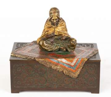 Austrian Cold Patinaed Bronze Covered Box