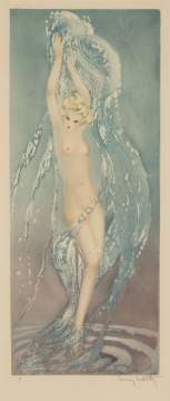 Louis Icart (French, 1888 - 1950) Hand Colored Ethcing