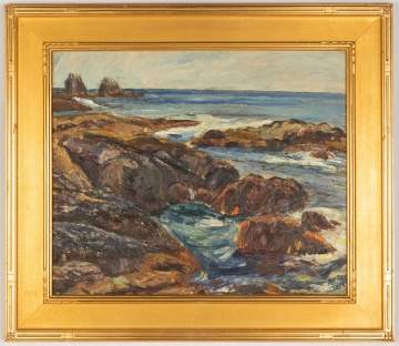 Karl Yens (German, 1868 - 1945) Seascape - Laguna  Beach, CA
