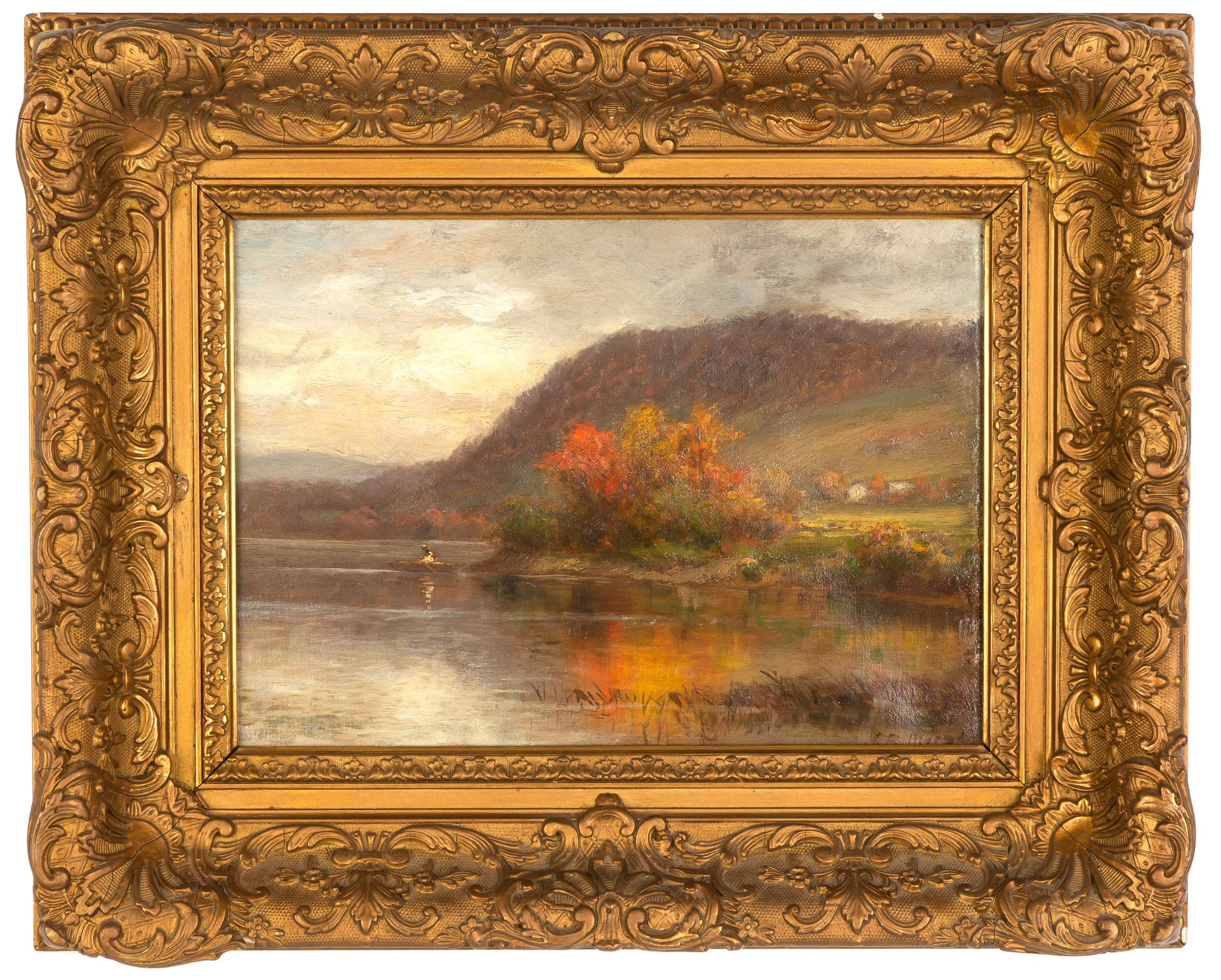 Jonathan Bradley Morse (American, 1834–1898) Autumn Lake Scene ...