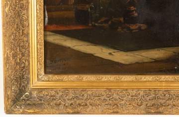 Dewey Bates (British, 1851 - 1899) Interior  Scene