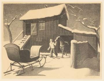 Grant Wood (American, 1891 - 1942) "December Afternoon"