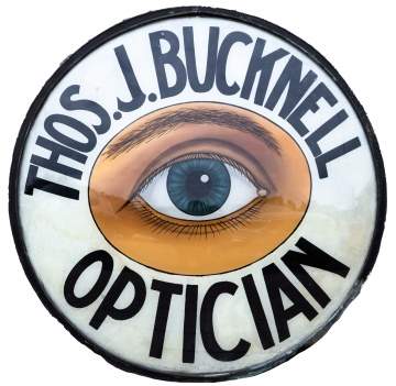 Thos. J. Bucknell Optician's Advertising Sign