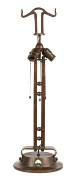 Arts and Crafts Hand Hammered Lamp Base