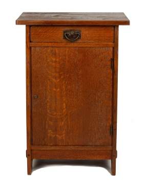 Stickley One Door Side Oak Cabinet