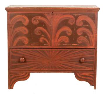 New England One Drawer Painted Blanket Box