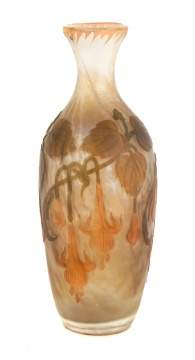 Cameo Vase with Bleeding Heart Flowers