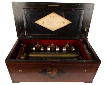 Ten Tune Cylinder Music Box