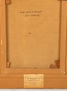 John Strevens (British, 1902 – 1990) "Mademoiselle with Poodle on Boulevard"