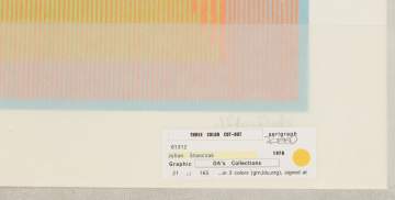 Julian Stanczak, (American/Polish, 1928 – 2017)  "Three Color Cut-Out"