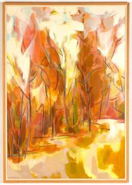 E. Ainsle Burke (American 1922 - 1977) "Young Hardwoods" 