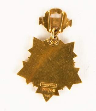 Tiffany and Co. 24K Gold Medal, "Faithful Service"