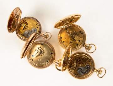 Four Vintage Gold Plated Pocket Watches