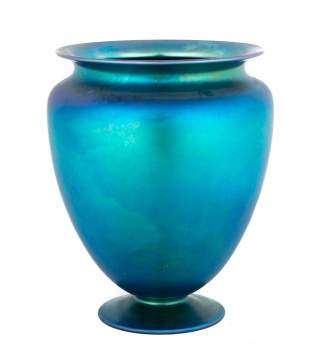 Large Steuben Blue Aurene Vase