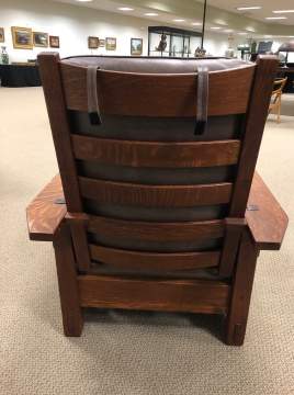 Gustav Stickley (American, 1858 - 1942) Slatted Morris Chair