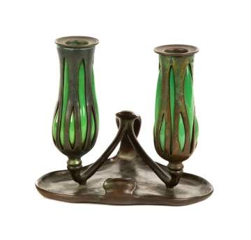 Tiffany Studios, NY Double Chamber Stick