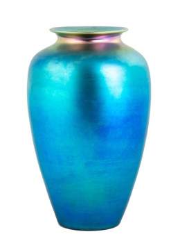 Blue Steuben Aurene Vase