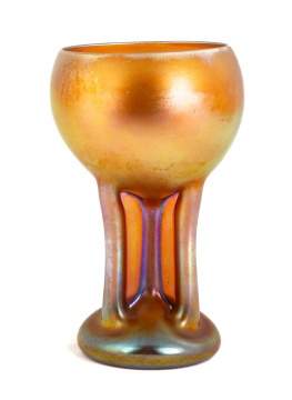 Large Steuben Gold Aurene Buttress Vase