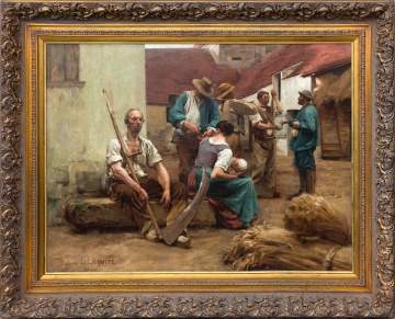 after L'hermitte by E. Palmero, "Paying the Harvesters"