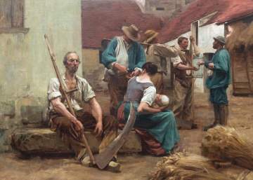 after L'hermitte by E. Palmero, "Paying the Harvesters"