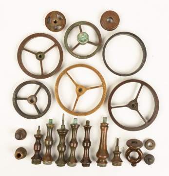 Tiffany Studios Bronze Riseres and Wheel Fitters  etc.