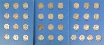 Collection Ben Franklin Silver Half Dollars with  Silver Quarters