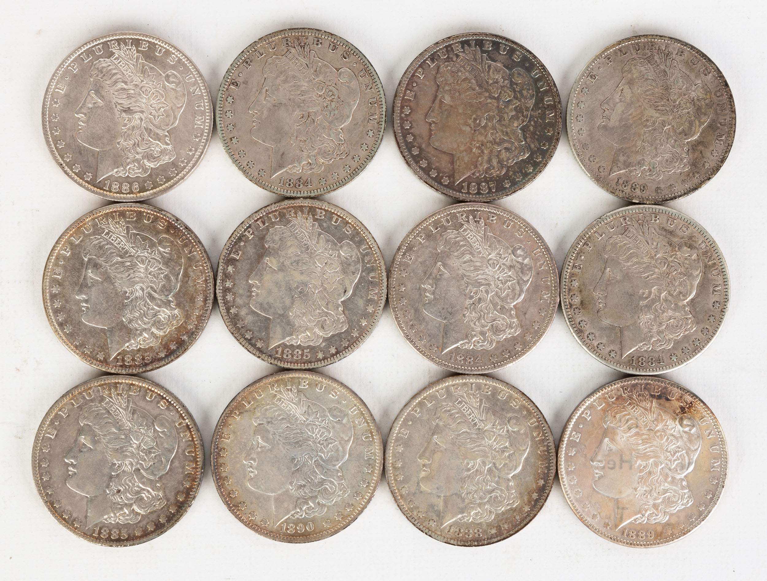 12Late 1800s Head Silver Dollars Cottone Auctions