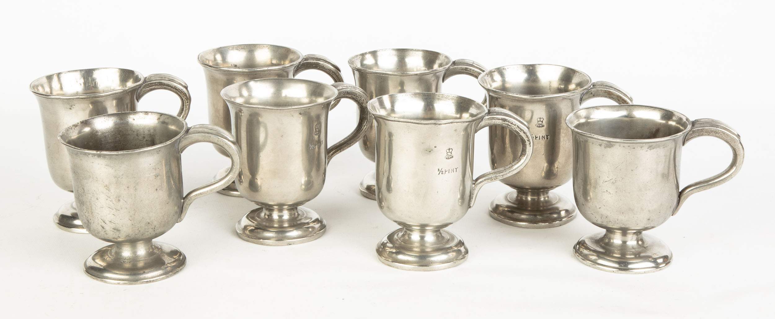 Eight English Pewter Mugs Cottone Auctions