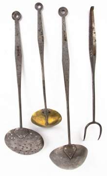 Early American Wrought Iron and Brass Utensils