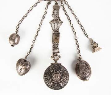 19th Century Sterling Silver Chatelaine