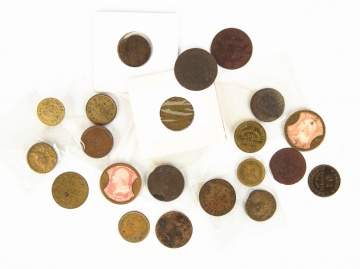 Group of Sutler Tokens, etc.