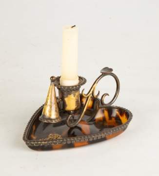 Shell and Silver Plated Candle Snuffer