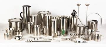 Extensive Steel Serving Set of Arne Jacobsen for  Stelton