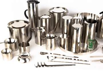 Extensive Steel Serving Set of Arne Jacobsen for  Stelton