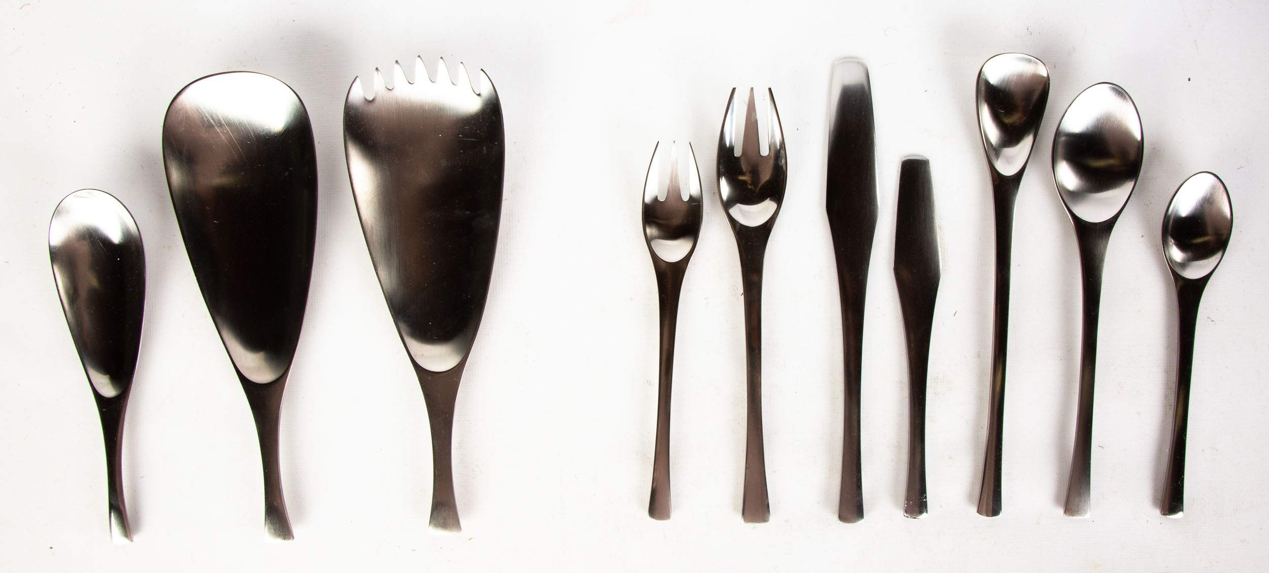 Vintage Dansk Germany Odin Pattern Stainless Steel Flatware (10) Pieces