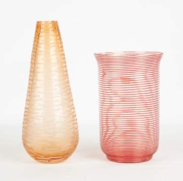 Italian/Czechoslovakian Art Glass Vases