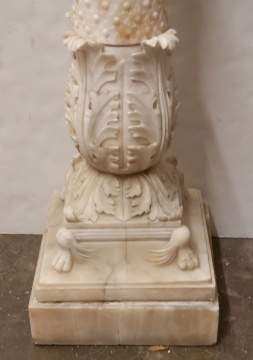 Neoclassical Alabaster Pedestals