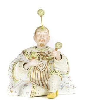 German Porcelain Chinoiserie Nodder Figure