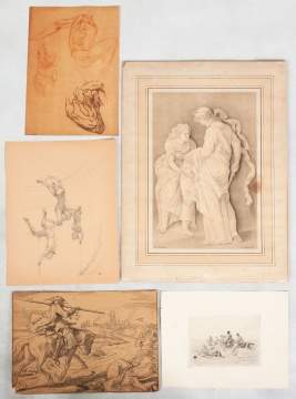 Prints by or after Toulouse-Lautrec; Rethel;  Mantegna