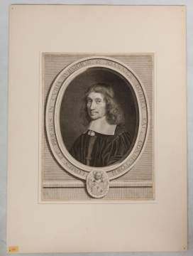 Robert Nanteuil 1623-1678 Portrait of Jean Dorieu 1596-1679 Engraving