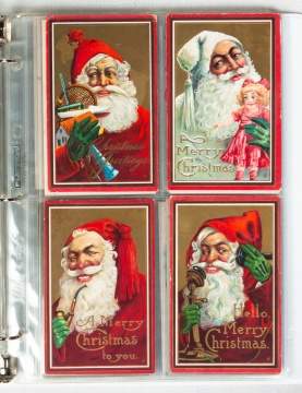 Collection of 80 Santa Christmas Postcards